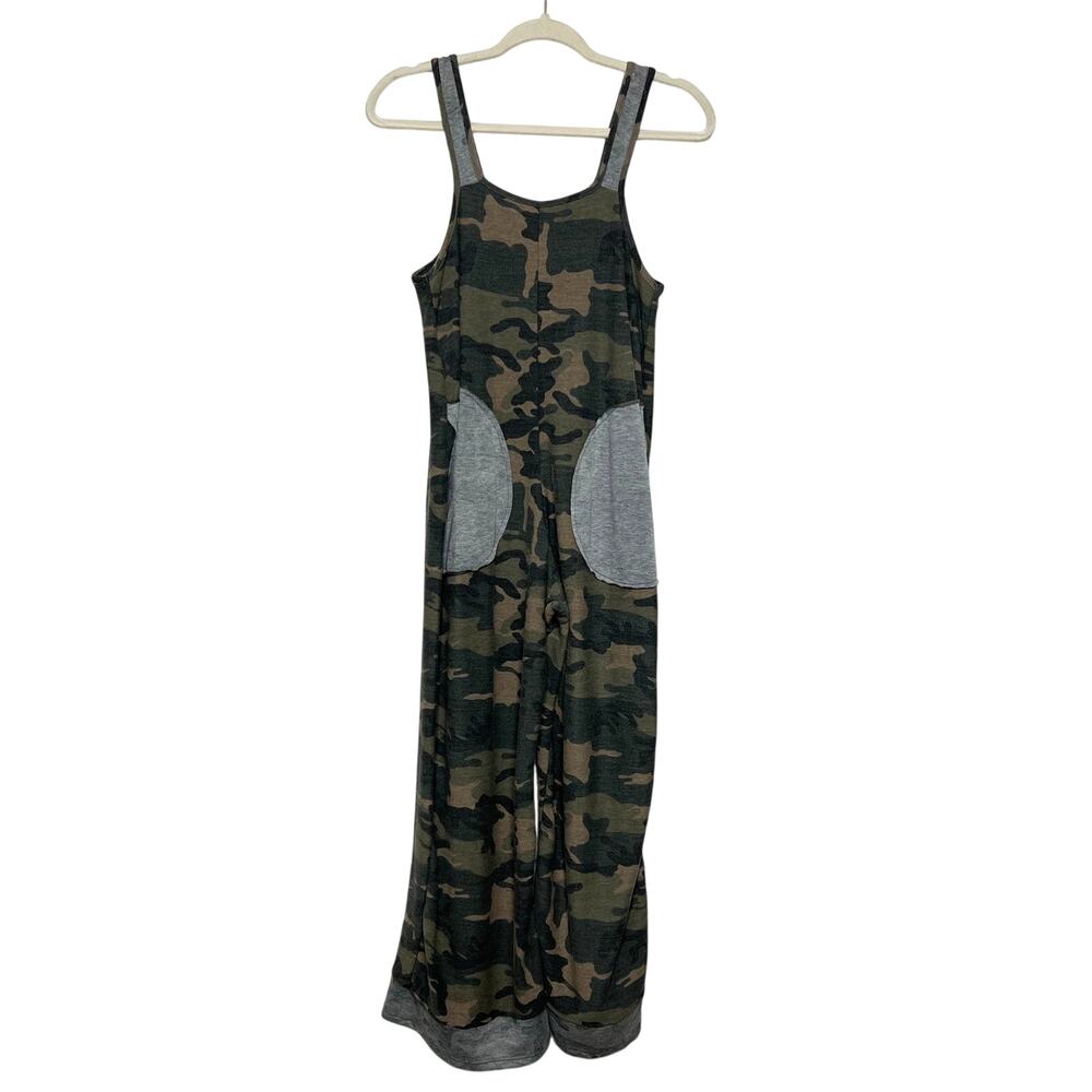 Blakeley Camo Jumpsuit XS Sleeveless Wide Leg Lounge Romper Stretch